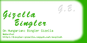 gizella bingler business card